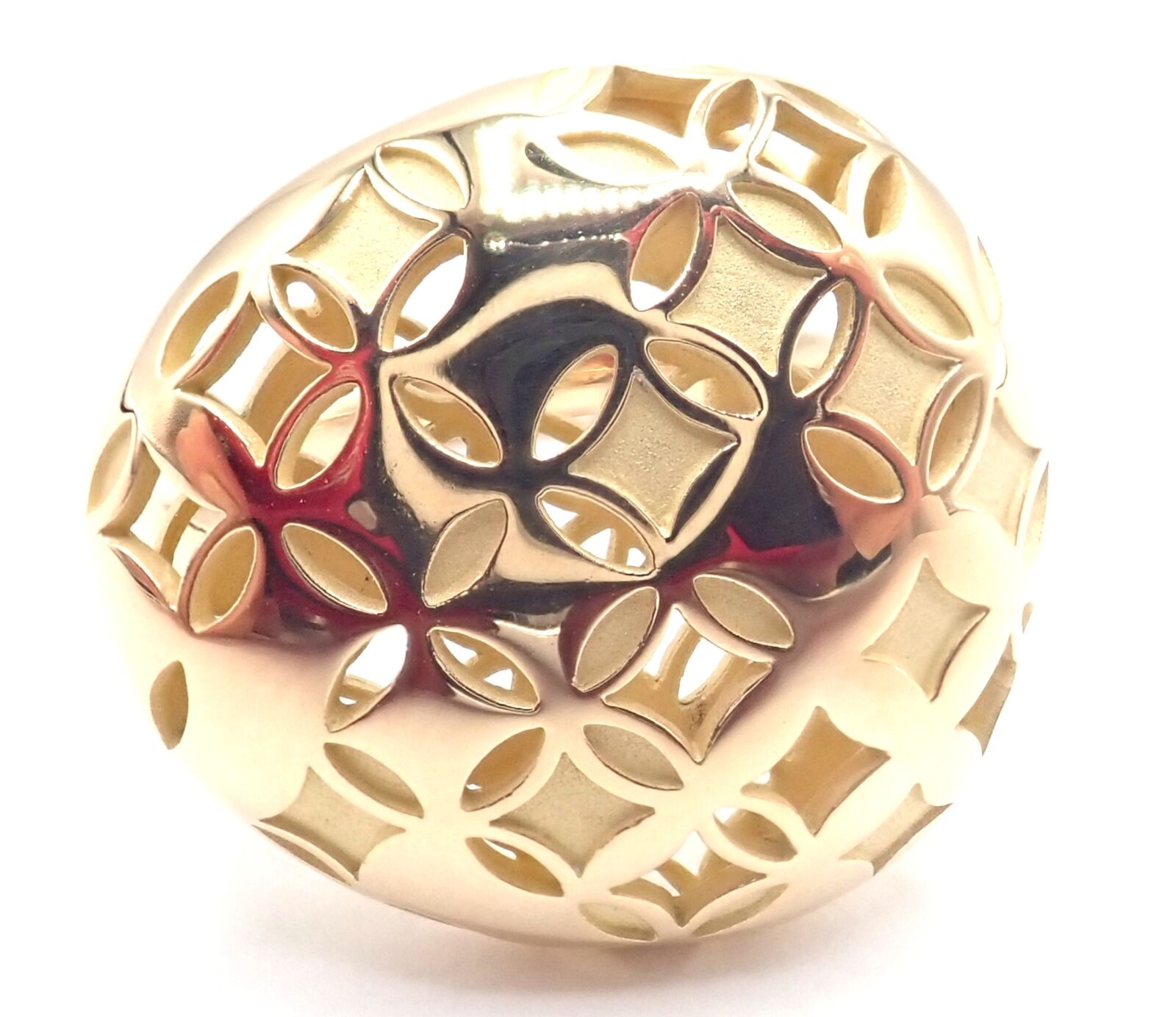 Authentic Louis Vuitton Monogram 18k Yellow Gold Large Ring - Luxury Fashion Jewelry for Women, Perfect for Parties, Weddings & Special Occasions