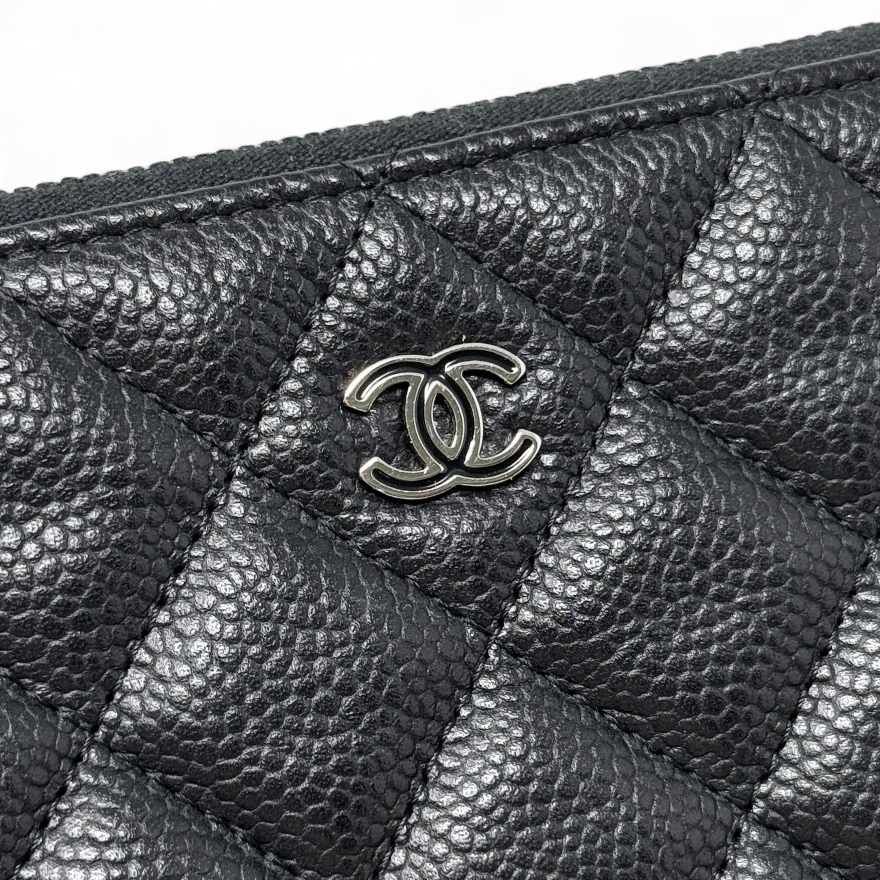Chanel Black Small O Case Pouch - Luxury Leather Cosmetic Bag for Women - Perfect for Travel, Makeup Storage & Everyday Essentials