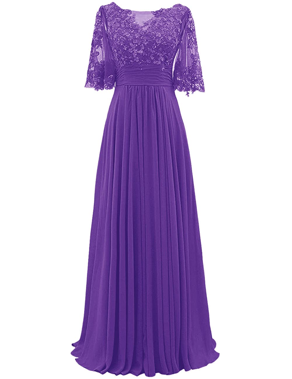 Elegant Long Sleeve Lace Mother of The Bride Dresses - Women's Formal Evening Gown for Wedding Guest & Special Occasions | Perfect for Church Ceremonies, Receptions & Black Tie Events