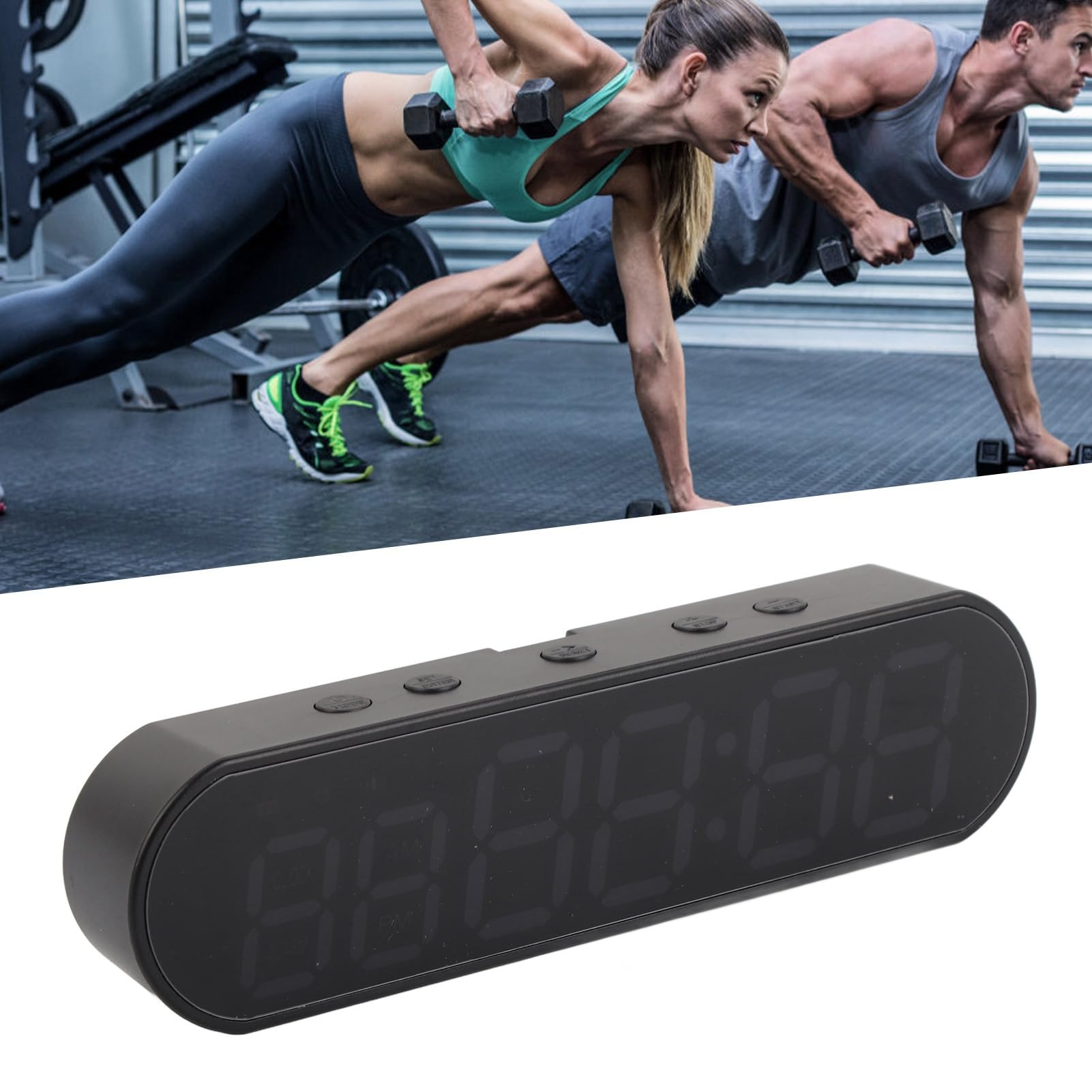 Portable Gym Timer with Interval Training, Stopwatch, Alarm, Countdown - 1000mAh Battery - Workout Timer for Boxing, HIIT, Tabata & Fitness - Perfect for Home Gym, CrossFit & Outdoor Training