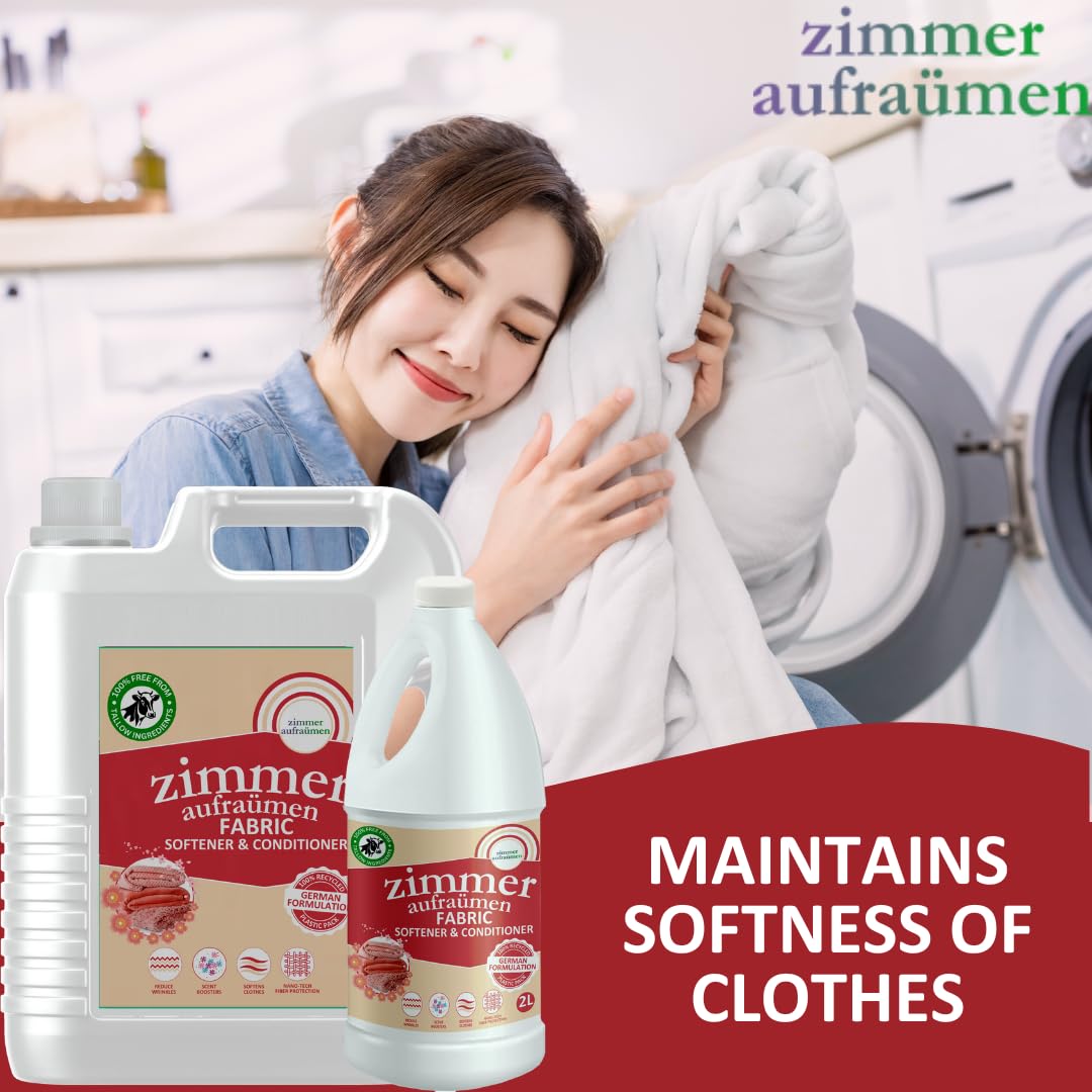2L Vegan Fabric Conditioner & Softener - Tallow-Free Formula for Long-Lasting Freshness | Ideal for Laundry, Clothes Softening & Fabric Care