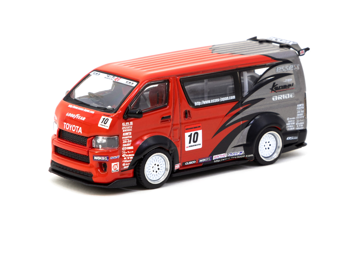 Tarmac Works 1/64 Toyota Hiace Widebody Drift Version Diecast Model Car - Limited Edition TWOC 2021-22 Membership Exclusive - Perfect for Collectors & Drift Racing Enthusiasts | Display, Racing Scenes & Gift Giving