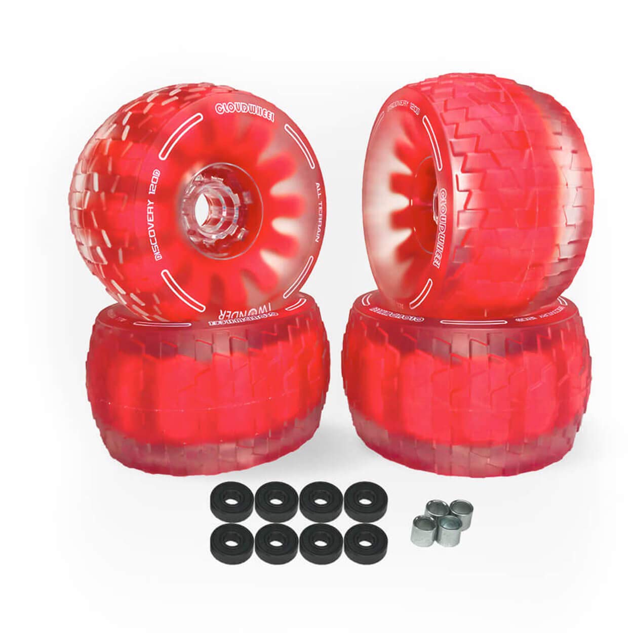IWONDER Cloud Wheel Discovery 105mm/120mm Electric Skateboard Wheels & Pulley Conversion Kit for Exway Flex/Wave (44 Teeth) - Perfect for Commuting, Off-Roading & Long-Distance Riding
