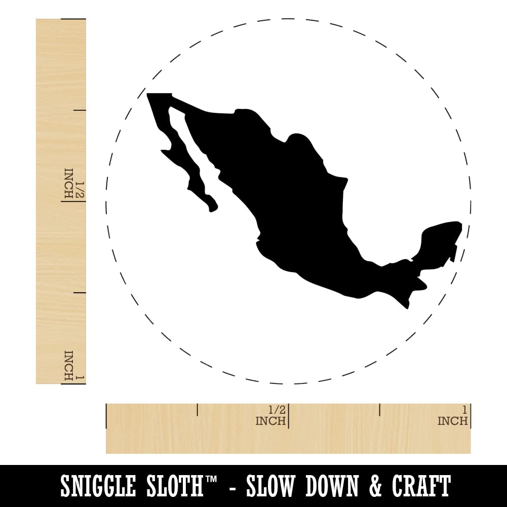 Mexico Country Solid Self-Inking Rubber Stamp - 1 Inch Medium Blue Ink Stamper for Crafting, Planners, Scrapbooking & Document Organization | Perfect for DIY Projects, Office Use & Gift Giving