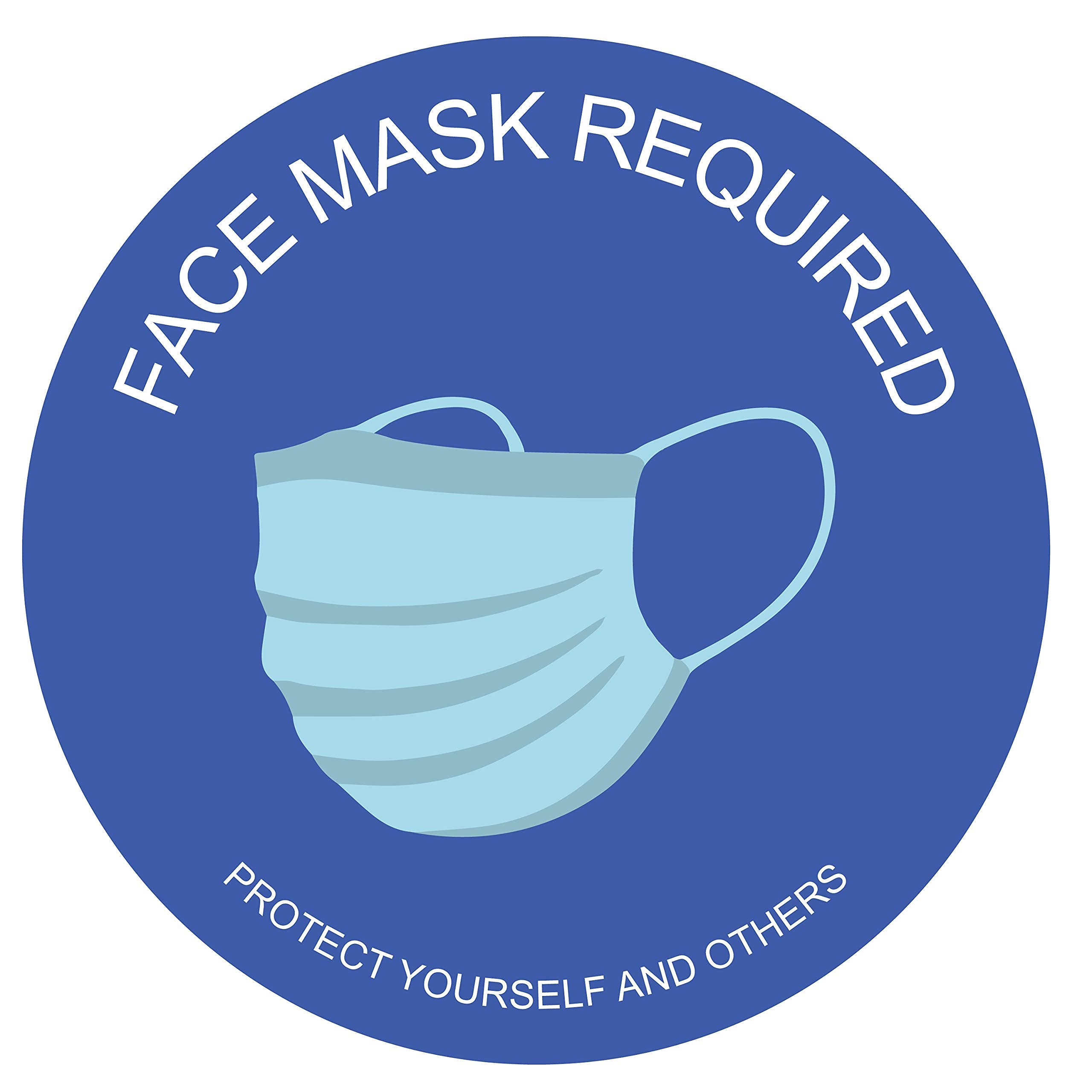 Sticky Brand Face Mask Required Sign Stickers - 6