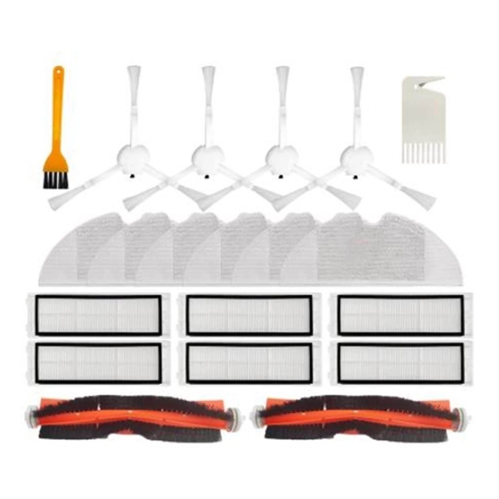 Xiaomi Mijia 1C STYTJ01ZHM Robot Vacuum Replacement Parts - Main Brush, Side Brush & HEPA Filter Set for Efficient Floor Cleaning | Compatible Accessories for Home & Office Cleaning Robots (Color: As Shown)