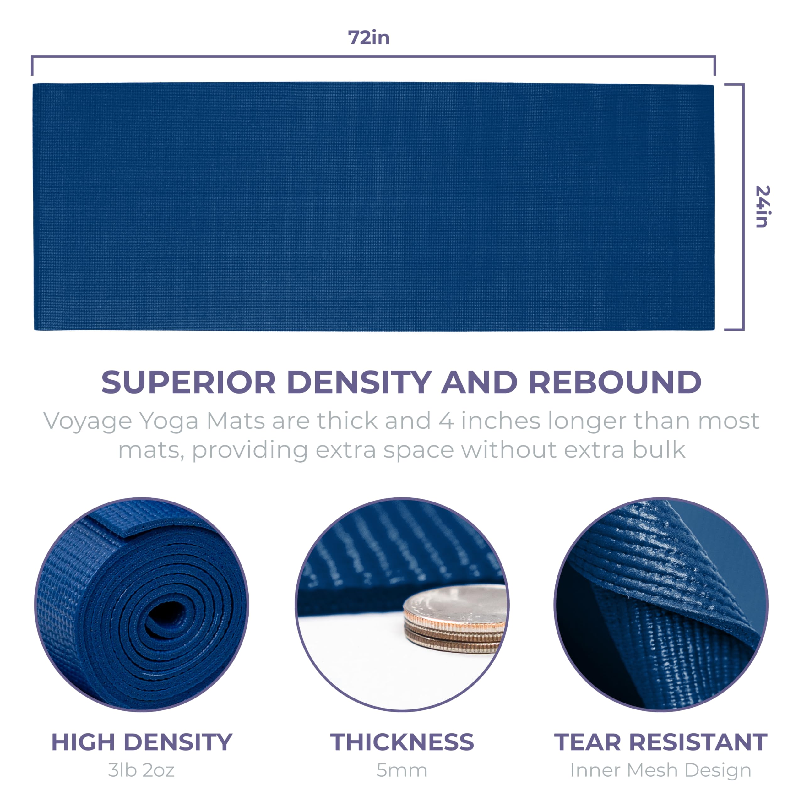 Sunshine Yoga Voyage 6-Pack Professional Yoga Mats - 72