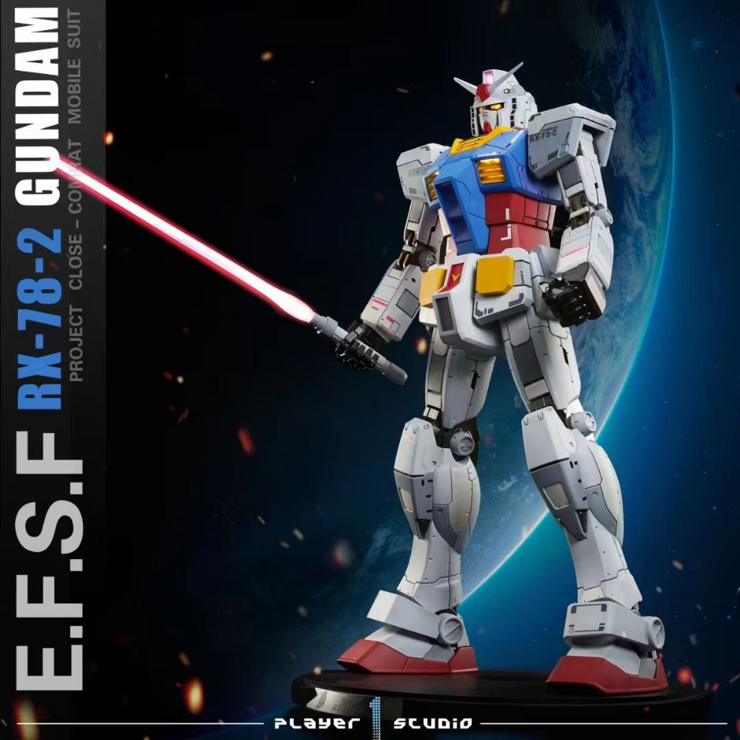 Player 1 Studio Gundam RX78 Model Kit - High Quality RX-78-2 Gundam Action Figure for Collectors & Anime Fans | Perfect for Display, Gifts & Gunpla Building Hobby