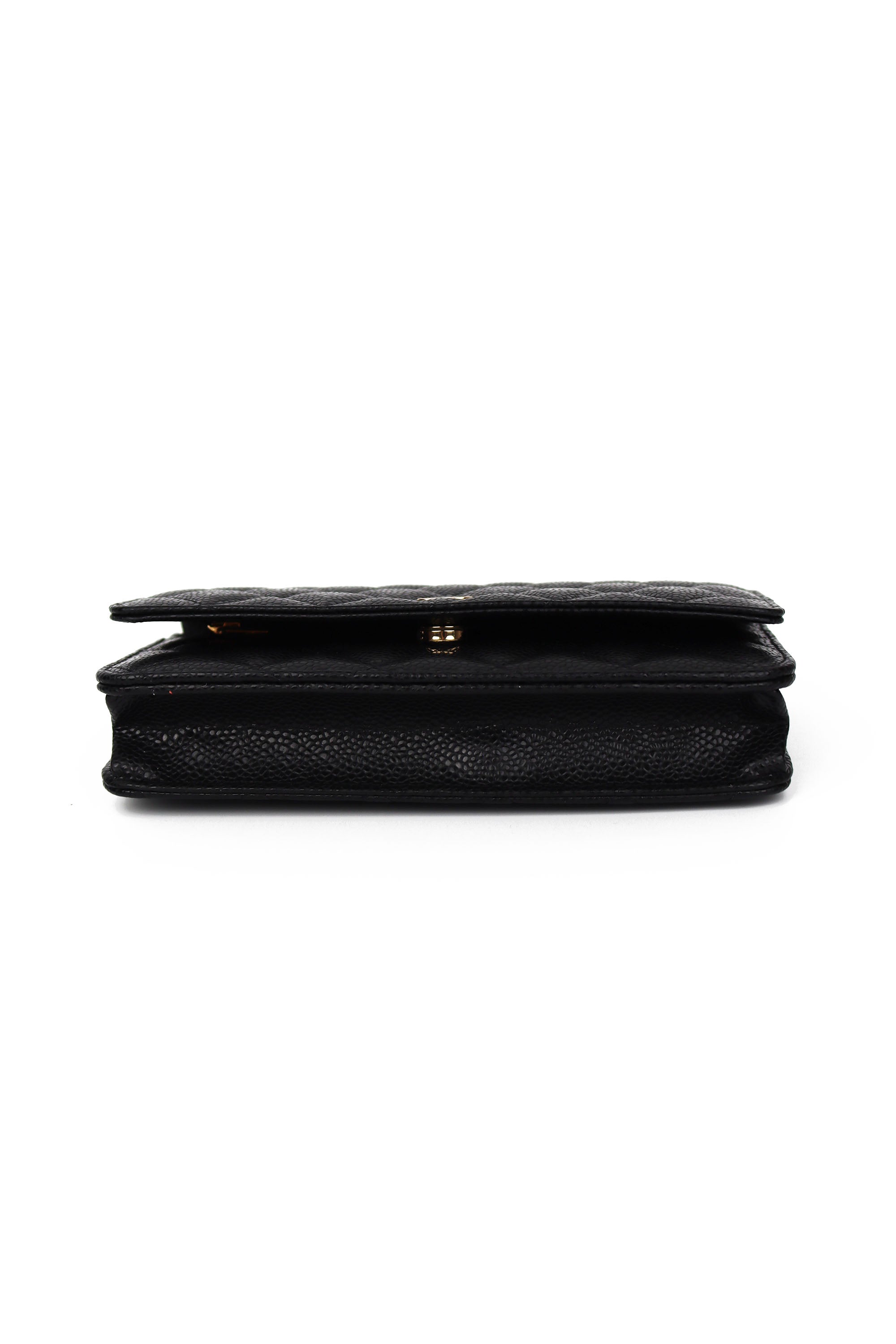 Chanel Black Caviar Leather Wallet on Chain Crossbody Bag - Elegant Evening Clutch for Women, Perfect for Parties & Date Nights