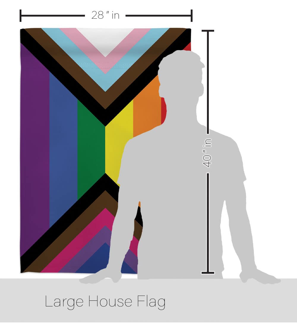 Americana Home & Garden Progress Bisexual Pride Flag - Double-Sided Rainbow LGBT House Banner for Yard, Garden & Wall Decor - Support Gay, Pansexual & Transgender Rights - Made in USA - Perfect for Pride Month, Parades & LGBTQ+ Ally Displays