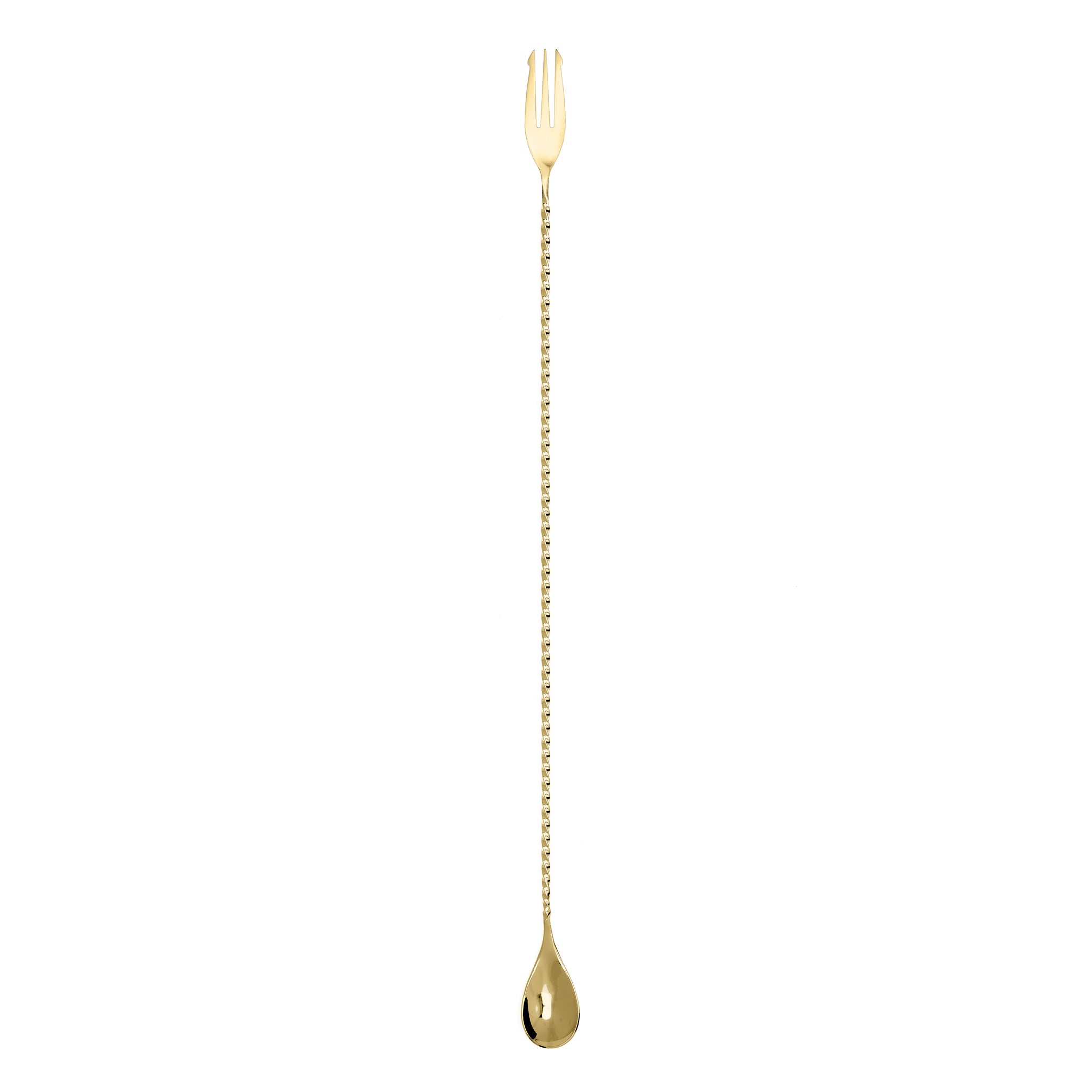 Gold Plated TRIDENT BARSPOON 50cm - Premium Cocktail Mixing Tool for Bartenders & Home Bars - Perfect for Crafting Martinis, Old Fashioned & Mixology Drinks