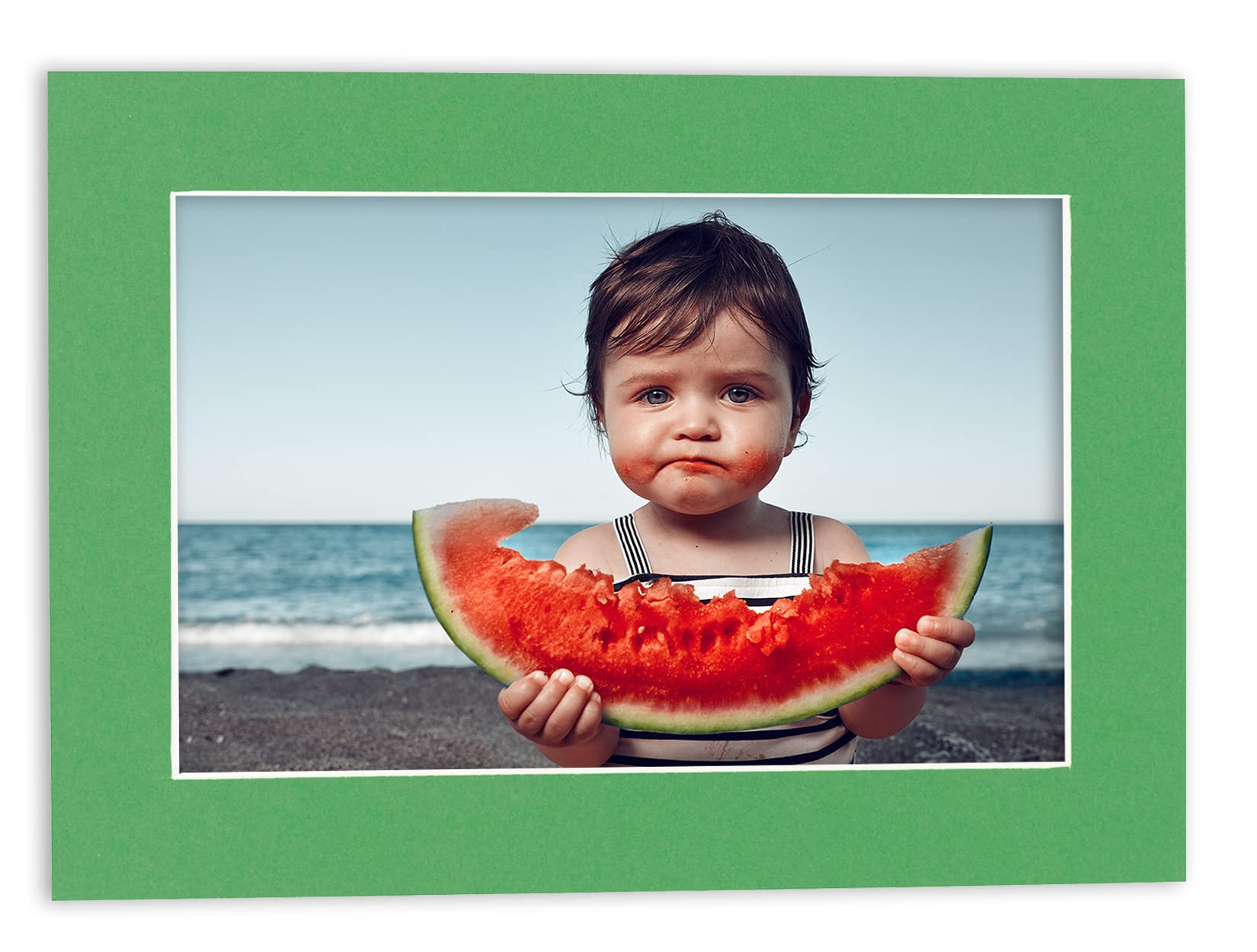 27x36 Acid-Free Bright Green Precut Matboard with Backing Board - Bevel Cut for 24x32 Photos - 4-Ply Thickness - Includes Crystal Clear Self-Seal Photo Mat Bag - Perfect for Framing Pictures, Artwork, and Photographs - Ideal for Home Decor, Galleries, and Professional Displays