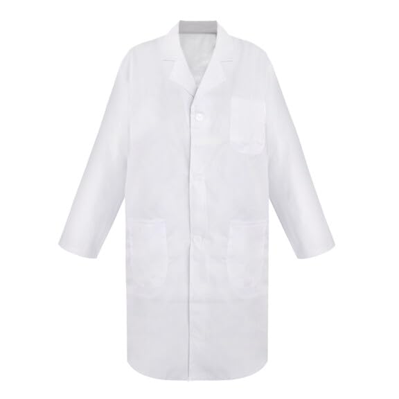 TopTie Unisex Scrubs Lab Coat - Professional Doctor Uniform & Medical Workwear with Long Sleeves - Perfect for Hospitals, Clinics & Healthcare Professionals