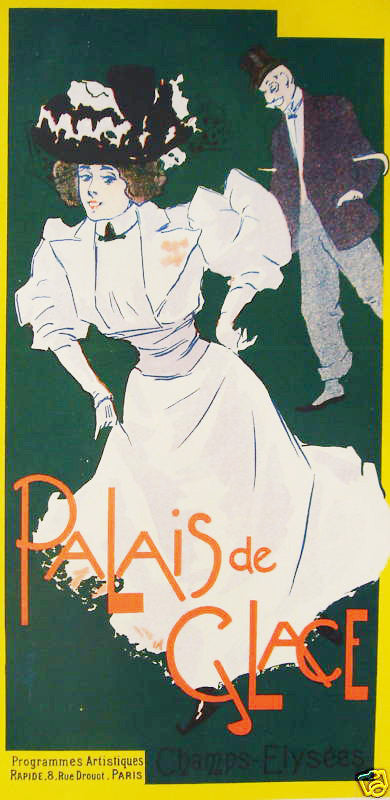 1897 Original French Art Nouveau Poster - Les Programmes Illustres, Palais de Glace - Vintage Art Print for Home Decor & Office Wall Art