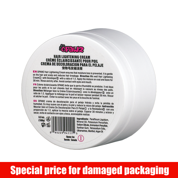 Hair Lightening Cream 3.5 oz (100g) - Bleaching & Highlighting Treatment for Blonde & Brunette Hair | Damaged Packaging Discount | Perfect for Salon Use & At-Home Hair Care