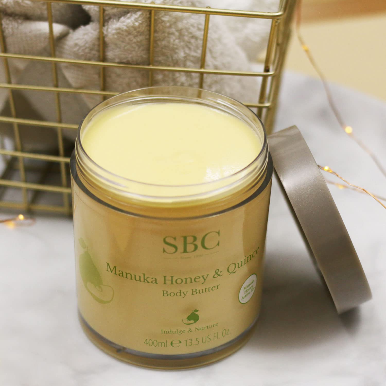 Manuka Honey & Quince Body Butter with Shea Butter & Vitamin E - 400ml Deep Hydration for Dry Skin | Restoring Body Lotion for Daily Moisturizing | Perfect for Winter Care & Post-Shower Hydration