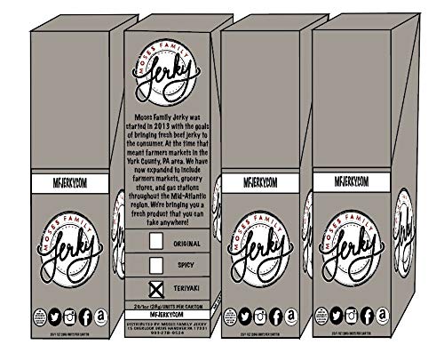 Premium Teriyaki Beef Jerky Sticks - 1oz (80 Pack) | High Protein, Low Carb Snacks for Hiking, Camping & On-the-Go | Moses Family Wholesale | Fresh Meat Snack Sticks