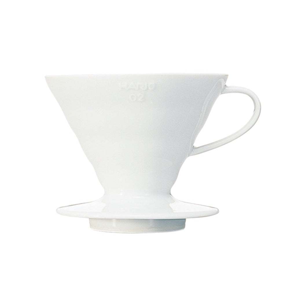 Hario V60 02 Ceramic Coffee Dripper - White Pour Over Coffee Maker for Specialty Brewing | Perfect for Home Baristas & Coffee Enthusiasts