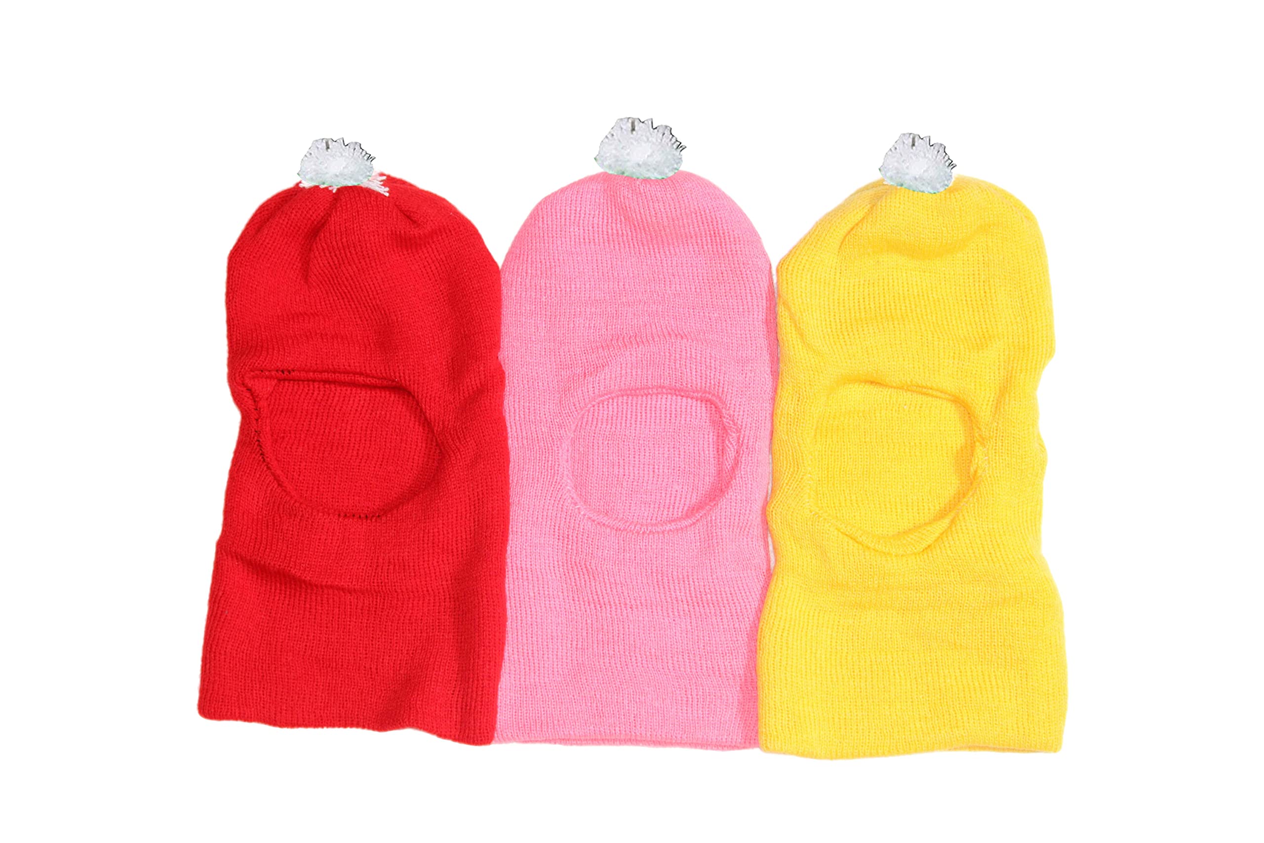 Soft Woolen Monkey Cap for Baby Boys & Girls - Pack of 3 | Warm Winter Hat for Newborns & Toddlers | Perfect for Cold Weather, Outdoor Play & Photoshoots