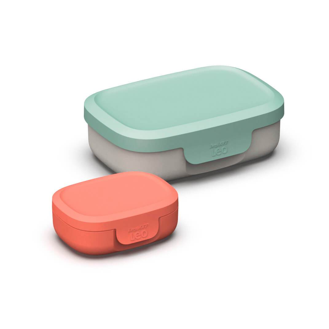BergHOFF Leo To Go 2-Piece Kids Lunch Set - BPA-Free, Leak-Proof Containers for School, Picnics & Travel | Durable & Fun Design for Boys & Girls