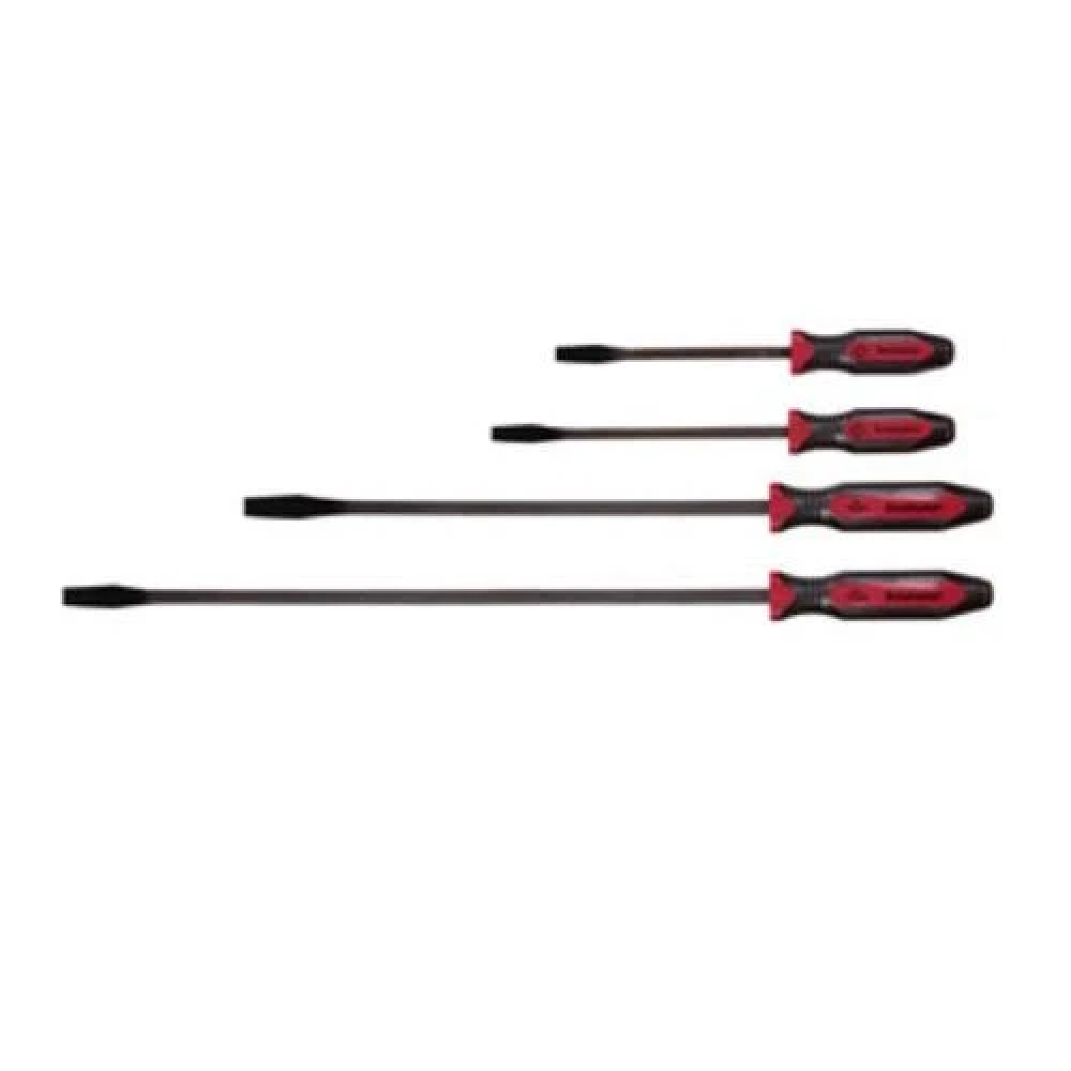Mayhew 14064 4-Piece Red Dominator Straight Pry Bar Set - Heavy Duty Demolition Tools for Construction, Auto Repair & Home Improvement Projects