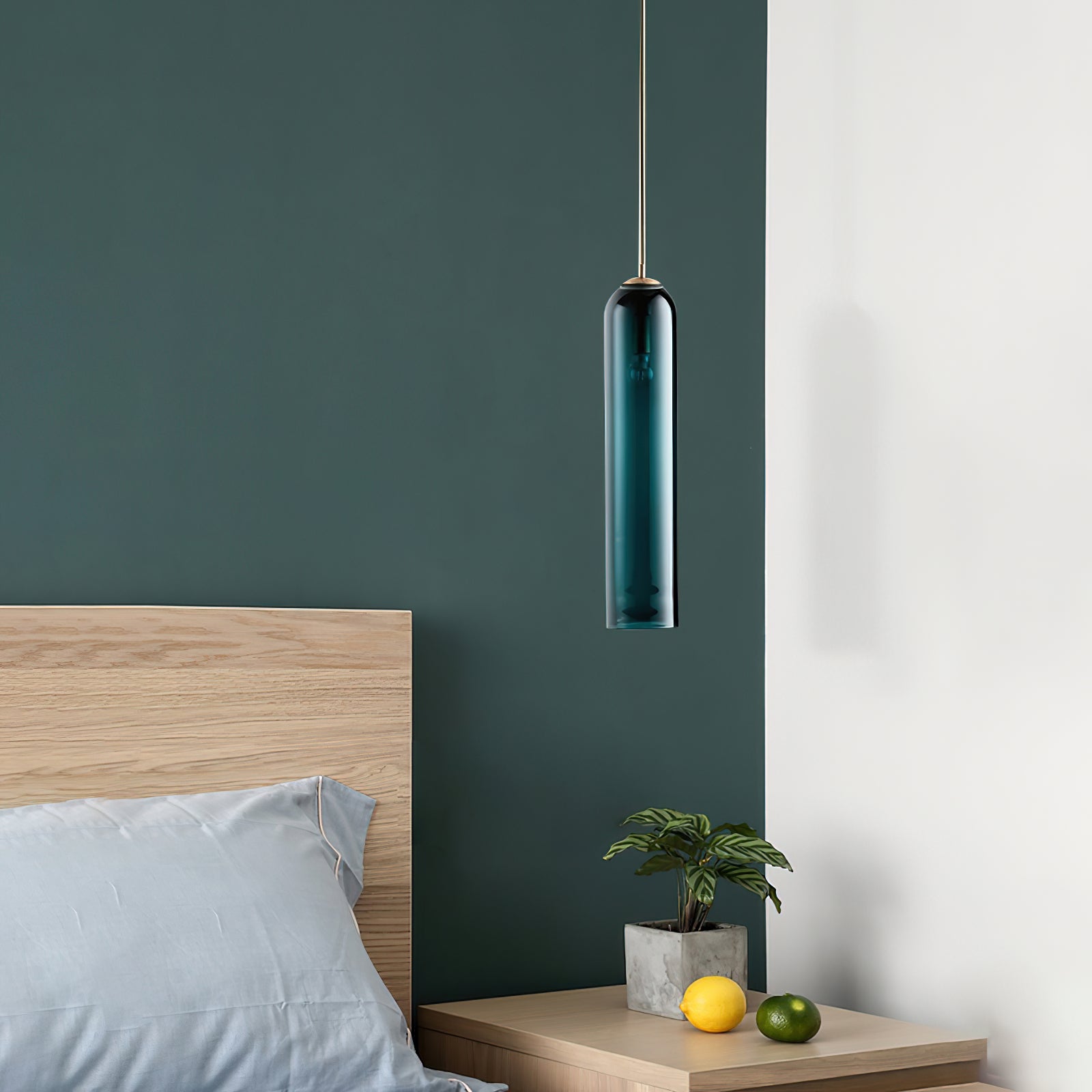 Modern Long Tube Glass Pendant Light Fixture - Sleek Minimalist Design for Kitchen Island, Dining Room & Living Room Lighting