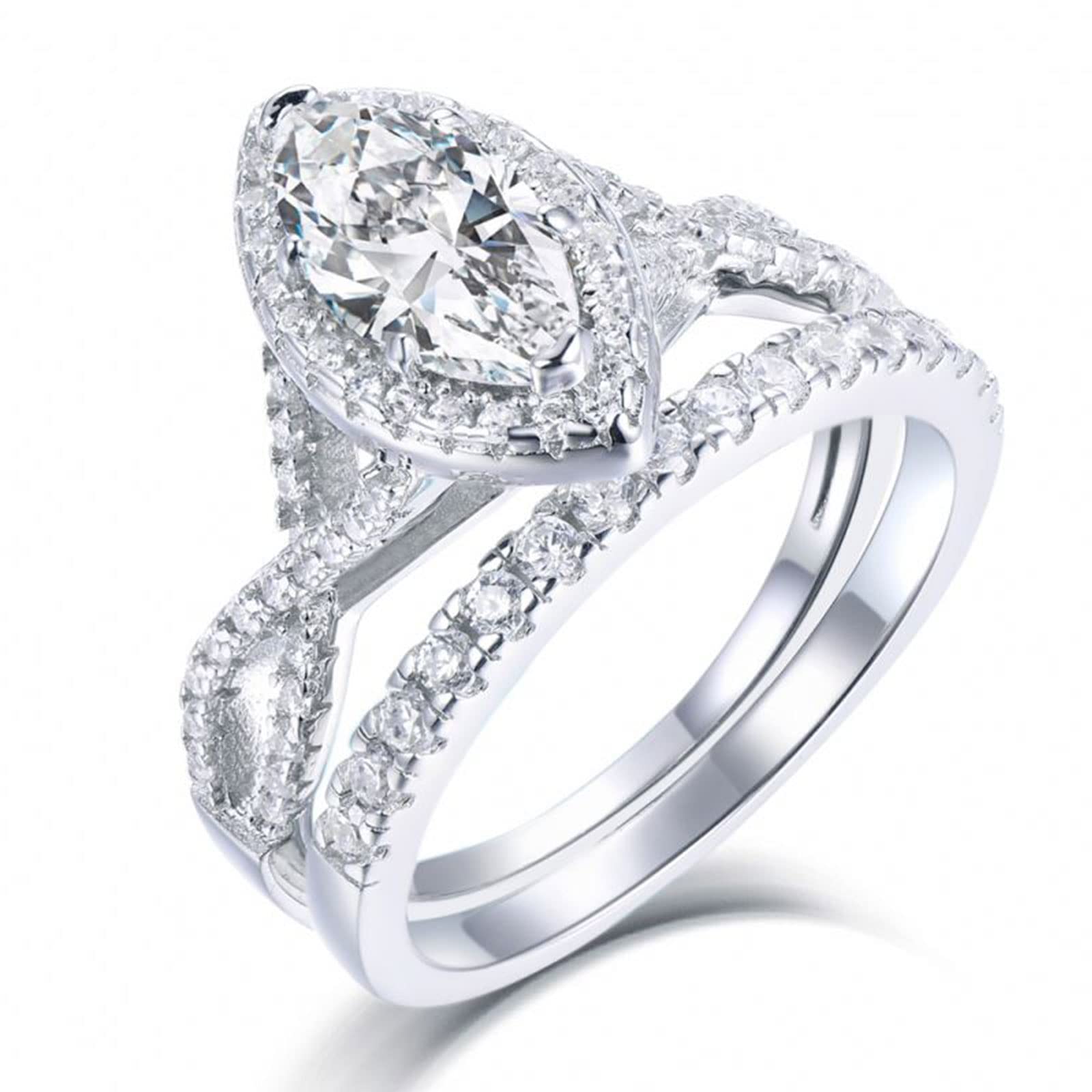 10K/14K/18K Marquise Moissanite Engagement Ring for Women - Solid Gold Wedding Band, Anniversary & Promise Gift for Her - Perfect for Proposals, Valentine's Day & Special Occasions