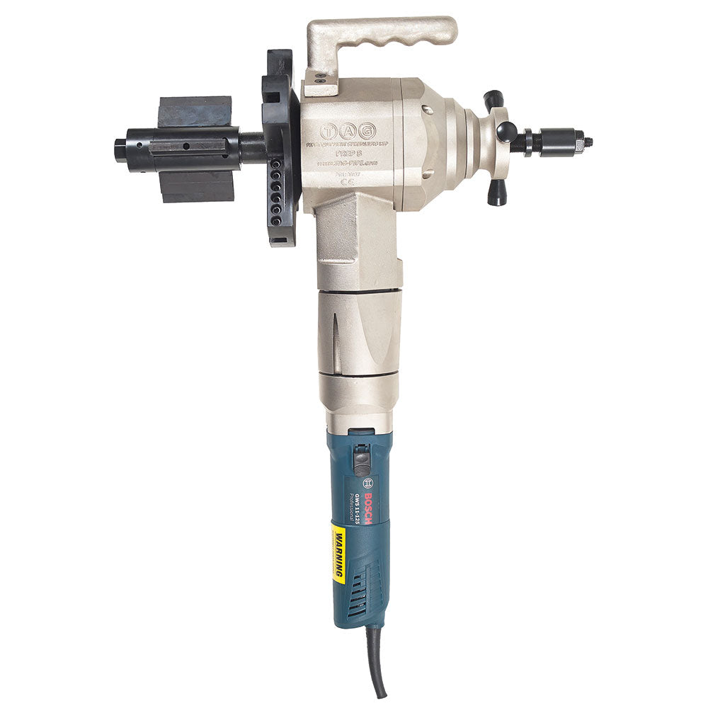 B&B Pipe Tools 8053 E110 Tag Prep 8 Electric 110V Pipe Threading Machine with 2-8 Inch Capacity & 50-203mm Range - Perfect for Plumbing, HVAC, and Industrial Pipe Installation