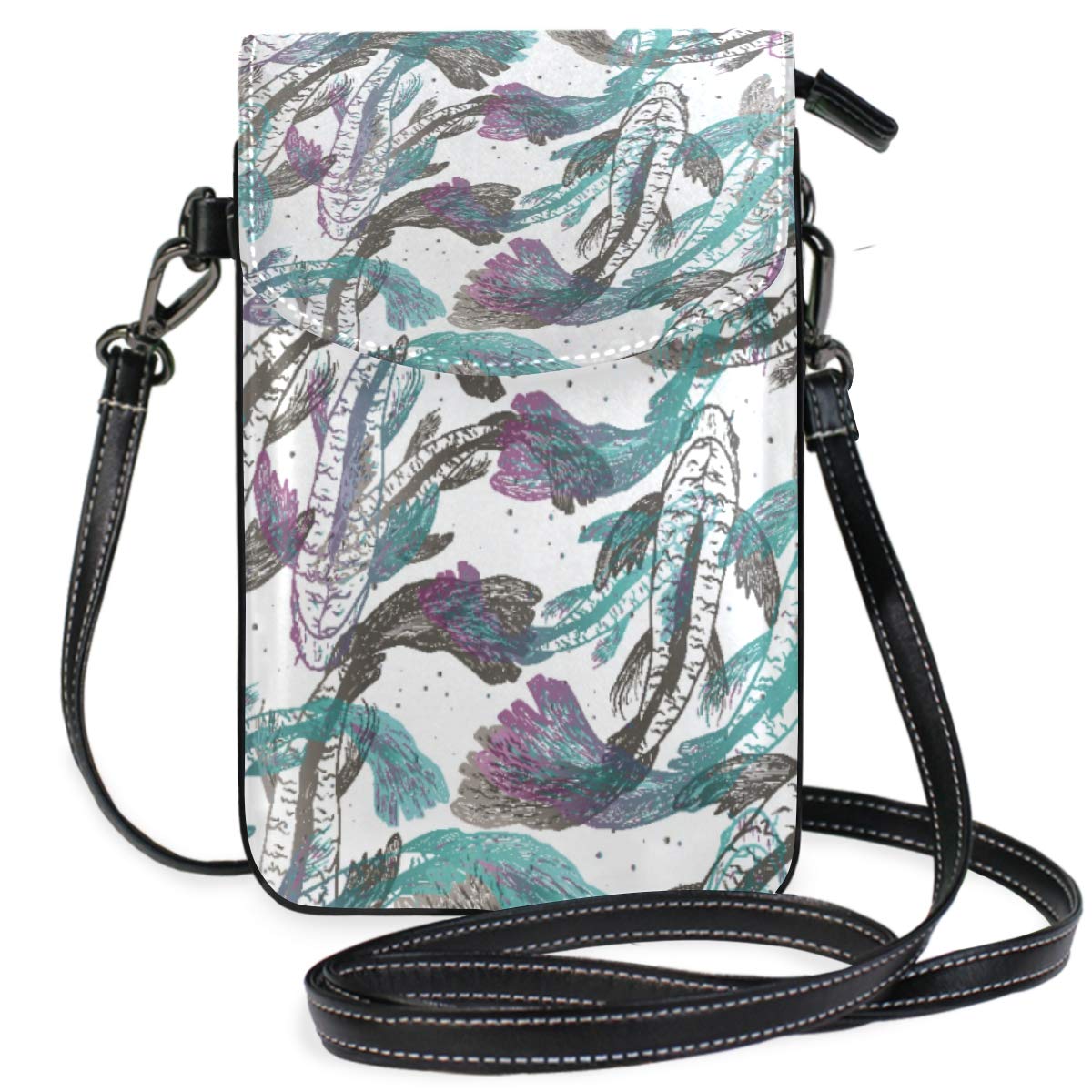 Stylish Nander Retro Fish Crossbody Phone Purse - Small Leather Shoulder Bag & Wallet for Women & Girls | Perfect for Concerts, Travel & Everyday Use