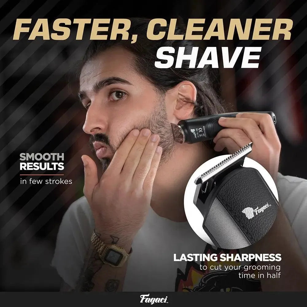 Premium Gentleman Trimmer for Men - Electric Beard & Mustache Grooming Kit - Perfect for Travel, Home & Professional Use