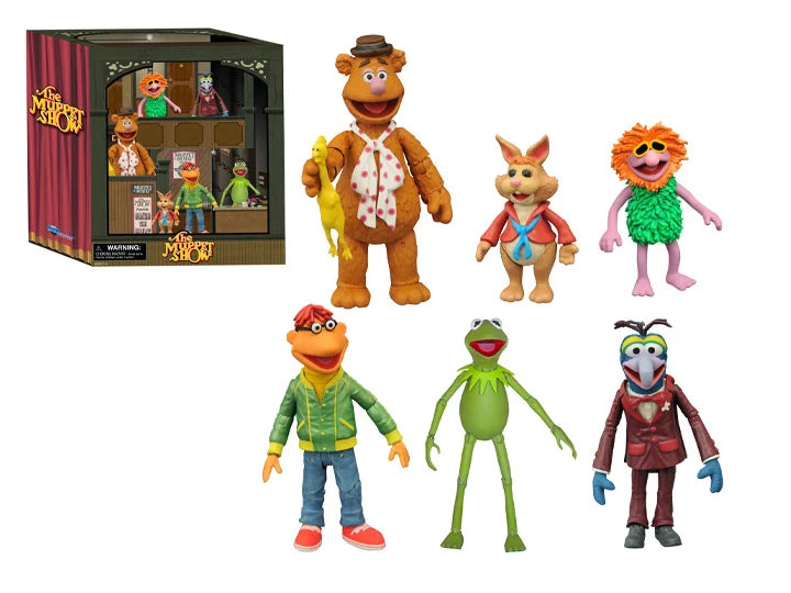 The Muppet Show Backstage Deluxe Figure Box Set - Collectible Action Figures for Fans & Display - Perfect for Home Decor, Gifts, and Themed Parties