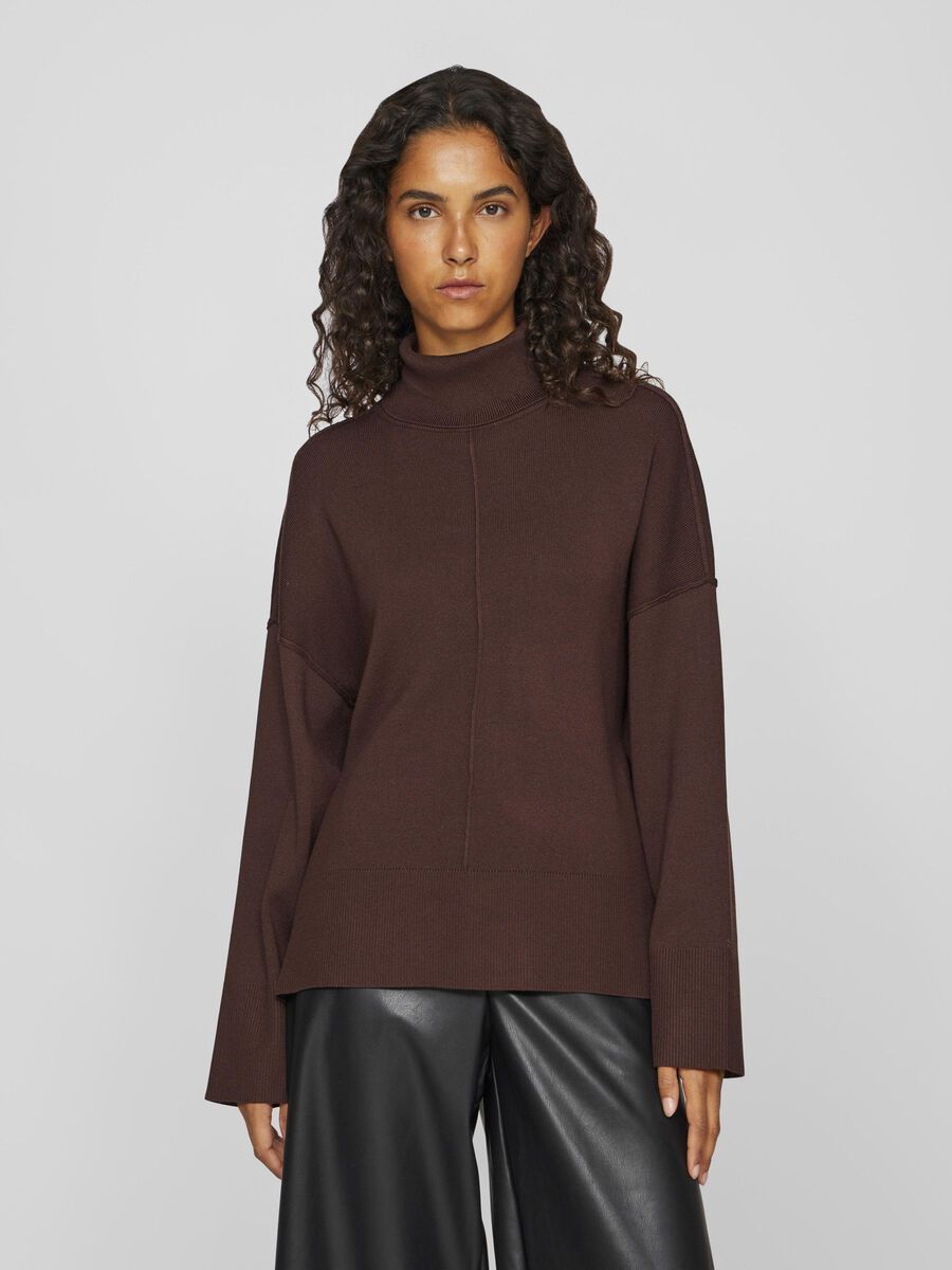 Harper Rollneck Sweater in Coffee Bean - Cozy Winter Pullover for Women | Perfect for Casual Outfits, Office Wear & Holiday Gatherings