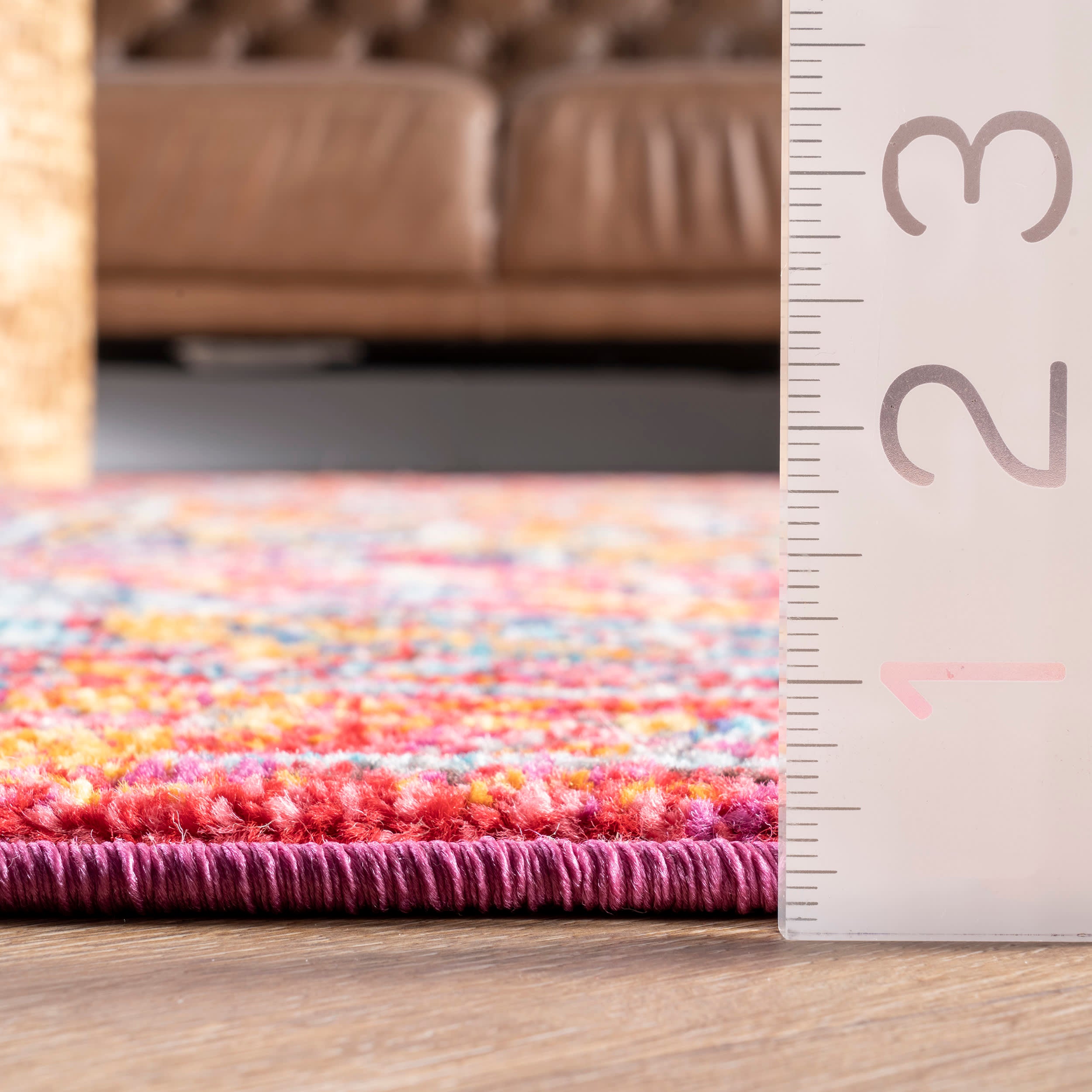 Cartouche Medallion Rug | Pink Oriental Area Rug | Perfect for Living Room, Bedroom & Home Decor