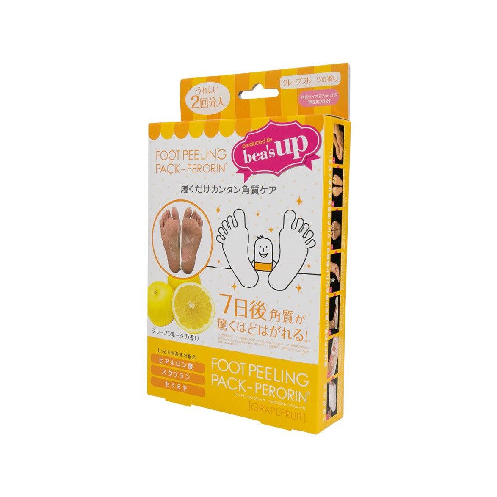 PERORIN Exfoliating Foot Peel Mask with Grapefruit Extract - Remove Dead Skin & Soften Feet - Perfect for Pedicures, Dry Cracked Heels & At-Home Spa Treatments