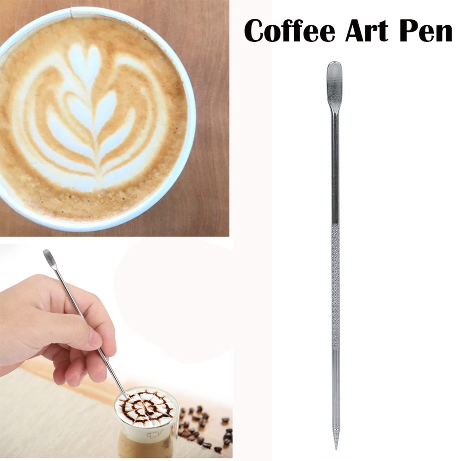 Premium Stainless Steel Coffee Needle for Cappuccino & Latte Art - Professional Barista Tool for Coffee Decorating | Perfect for Home Baristas & Coffee Shops | Durable & Easy-to-Use Latte Art Pen