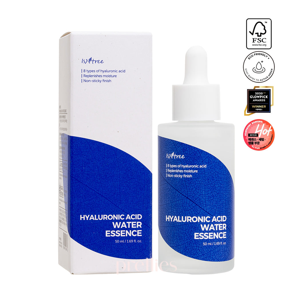 Isntree Hyaluronic Acid Water Essence 50ml - Hydrating Facial Serum for Dry Skin, Deep Moisturizer with Hyaluronic Acid - Perfect for Daily Skincare Routine & Night Care