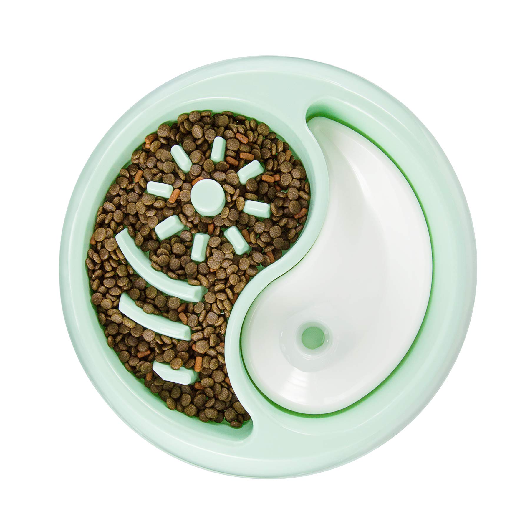 Whitenight Slow Feeder Dog Bowl - Anti-Gulping Interactive Pet Food Dish for Bloat Prevention, Non-Slip & Non-Toxic Healthy Design - Perfect for Fast Eaters, Mealtime Enrichment & Digestive Health (Green, 1 Count)