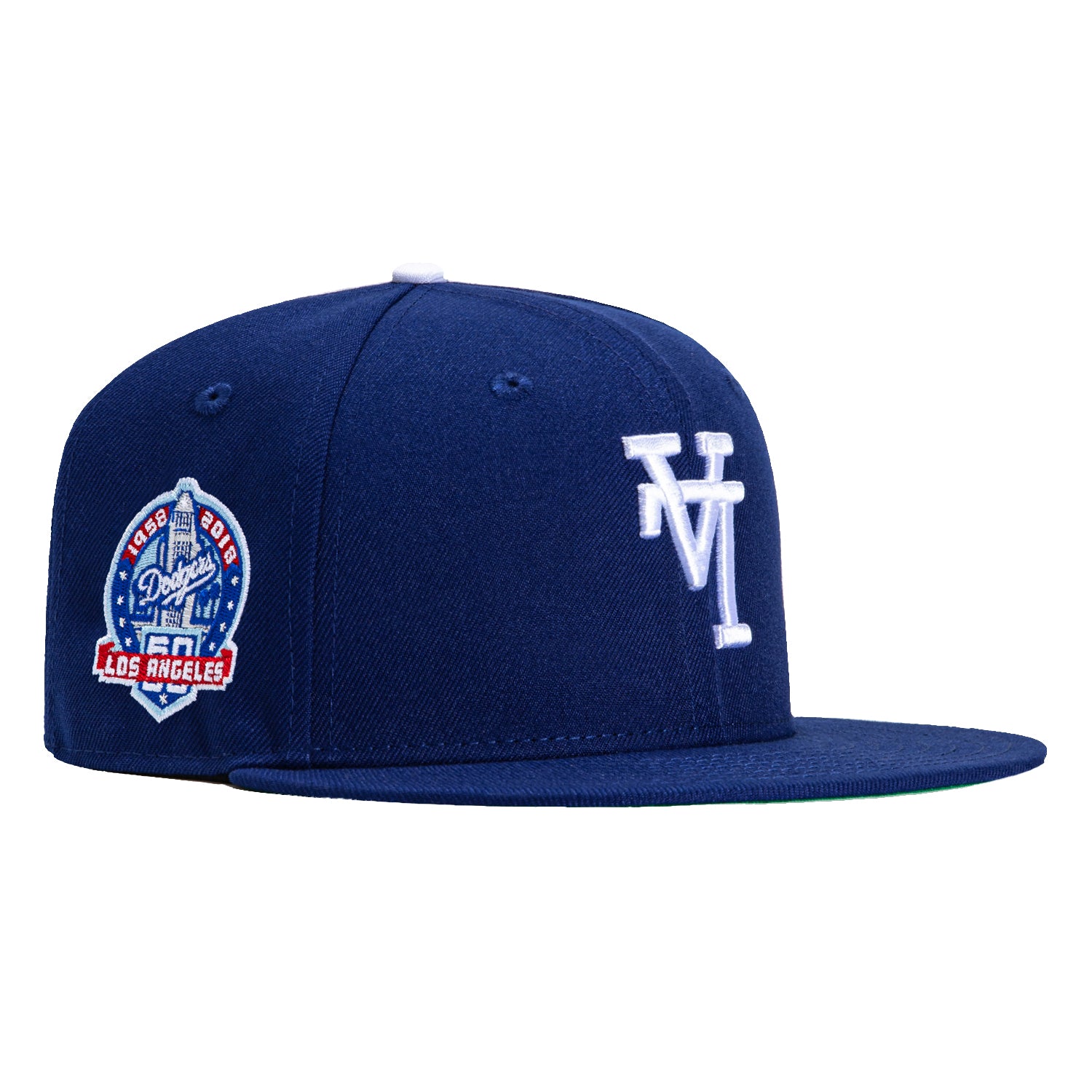 New Era 59Fifty Los Angeles Dodgers 60th Anniversary Patch Upside Down Snapback Hat - Royal Blue - Official MLB Baseball Cap for Men & Women - Perfect for Games, Collecting & Streetwear Fashion