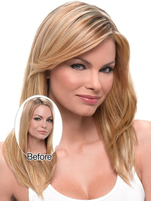 16 Fine Line Clip In Volumizer Hair Extensions (1pc) - Natural Look for Thin Hair | Perfect for Weddings, Parties & Daily Styling