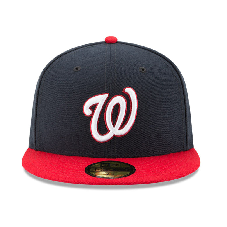 New Era 59Fifty Washington Nationals 20th Anniversary Patch Alternate Baseball Cap - Navy & Red - Officially Licensed MLB Hat for Fans & Collectors - Perfect for Games, Tailgating & Everyday Wear