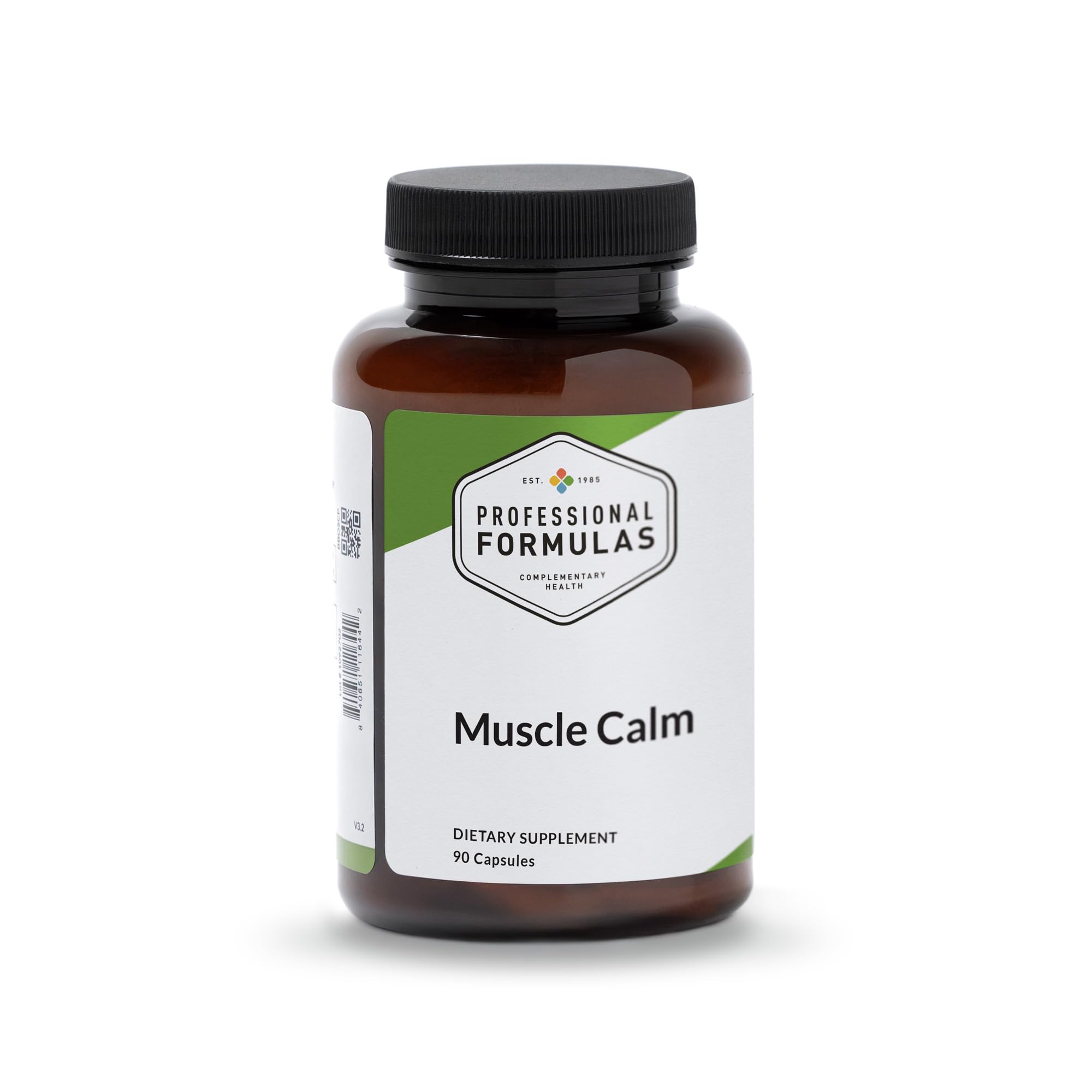 Professional Muscle Calm Supplement with Valerian Root, Wild Yam & Cramp Bark - Supports Muscle Relaxation & Mobility - Vegetarian, Gluten Free, Hypoallergenic - 90 Capsules - Ideal for Post-Workout Recovery & Active Lifestyle
