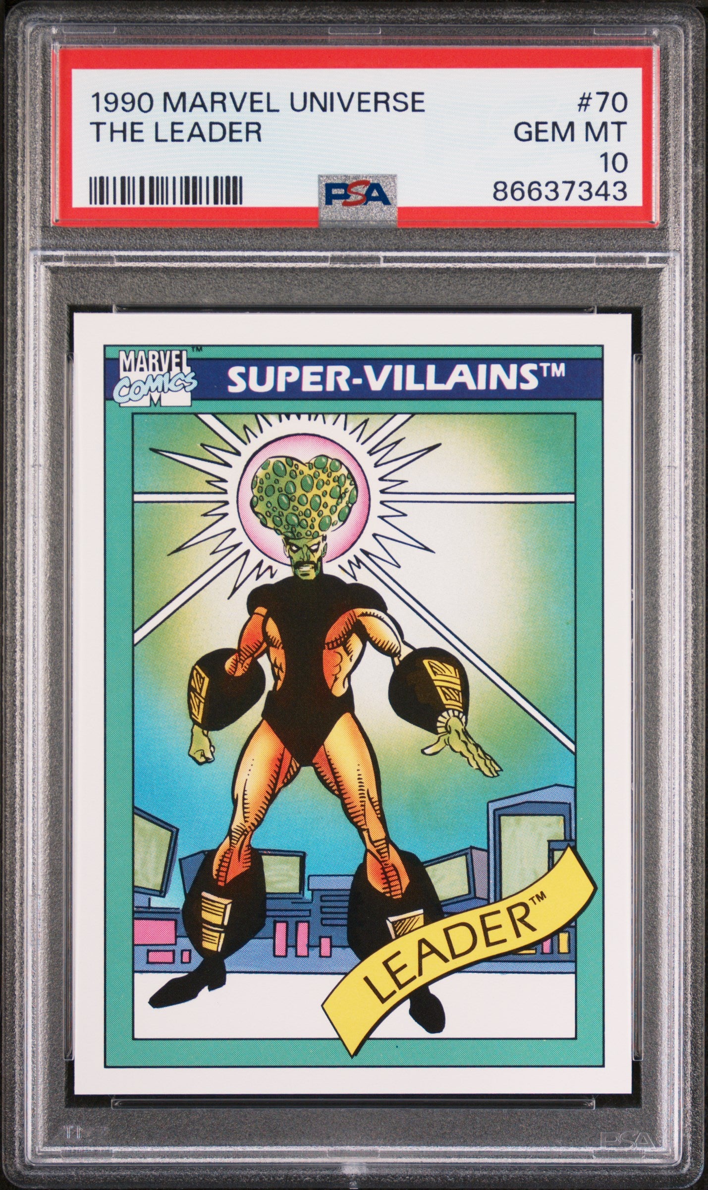 1990 MARVEL UNIVERSE THE LEADER #70 PSA 10 Graded Comic - Rare Collectible for Marvel Fans & Investors | Perfect for Display, Gifts, and Comic Book Collections