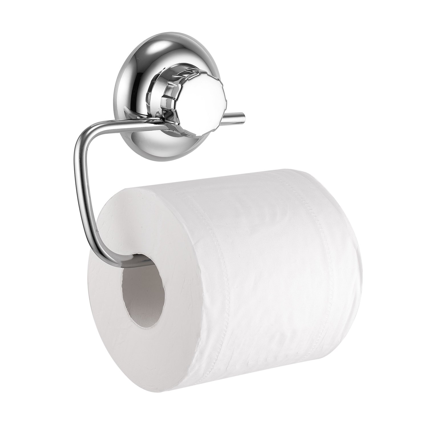Stainless Steel Toilet Paper Holder - No Drilling, Suction Cup - Bathroom & Kitchen Towel Hanger for Home Use