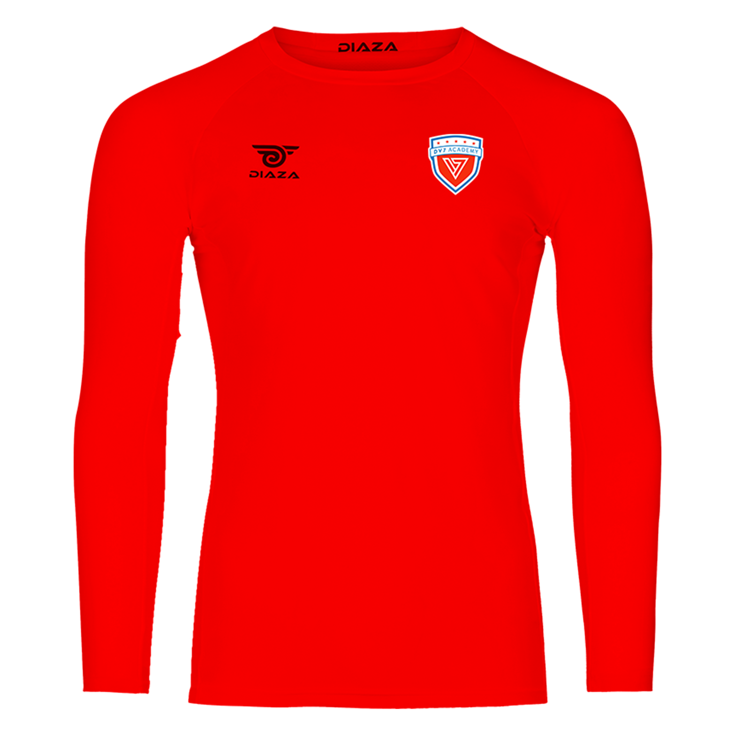 DV7 School Compression Top for Women - Breathable Workout Shirt, Moisture-Wicking Activewear (Red) - Perfect for Gym, Yoga & Running