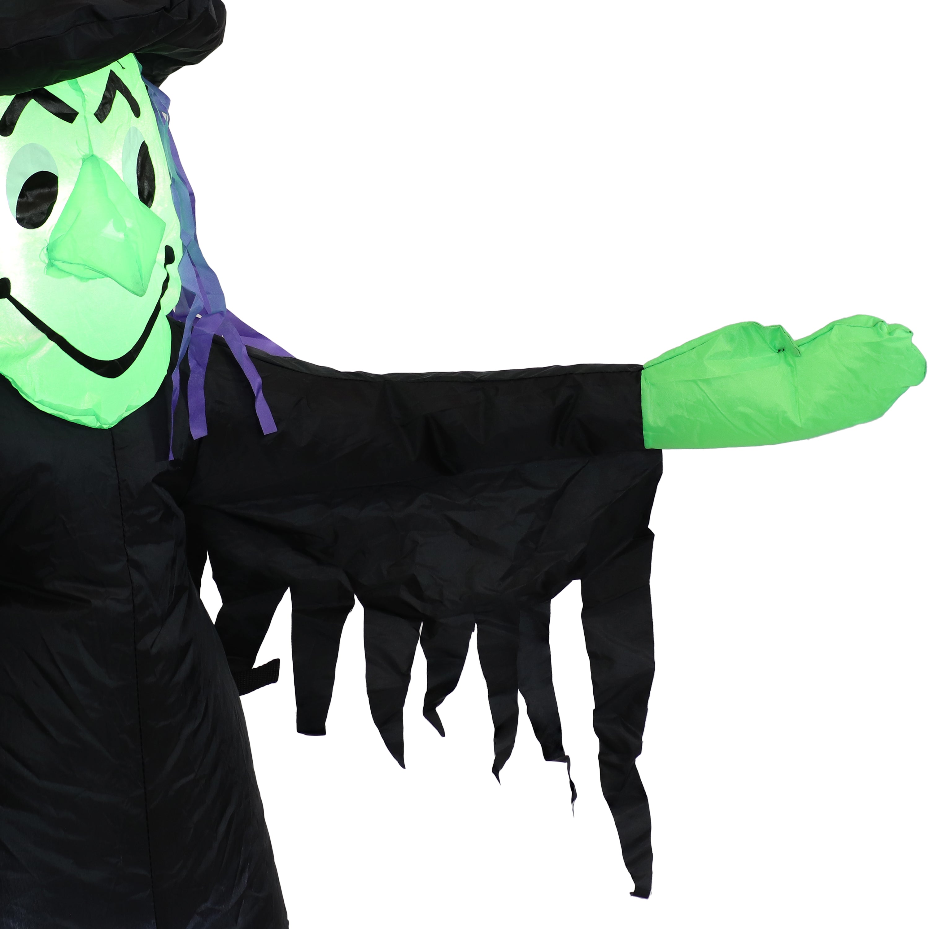 5' H Sunnydaze Wendolyn the Wicked Witch Halloween Inflatable Decoration - Spooky Yard Decor for Halloween Party & Outdoor Decorations