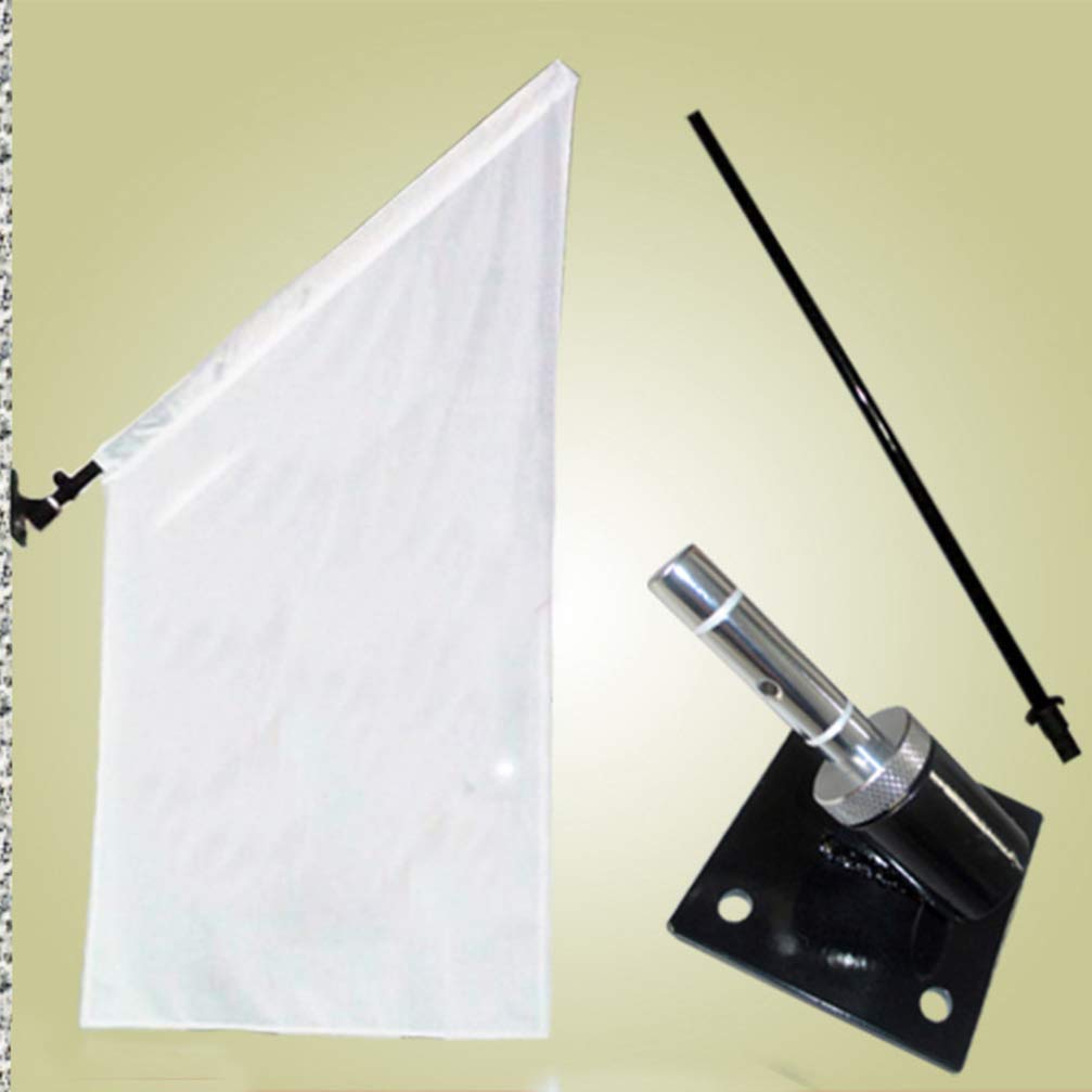Happyyami Heavy Duty Aluminum Alloy Flag Pole Wall Mount Bracket - Adjustable Outdoor Flag Holder for House, Garden & Commercial Use