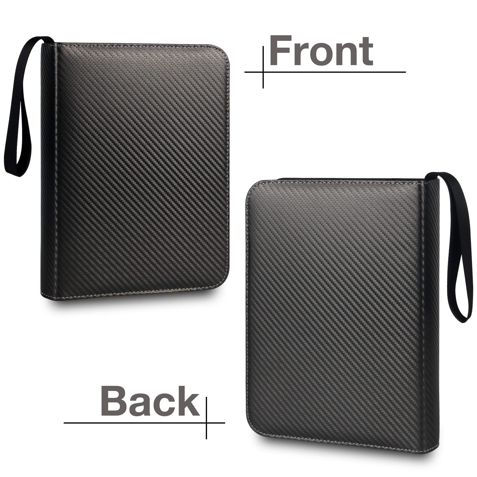 400-Pocket TONESPAC Trading Card Binder Organizer - Premium Card Holder for Baseball, Sports & Coupon Cards | Durable Grey Stripe Design | Perfect for Collectors, Tournaments & Storage