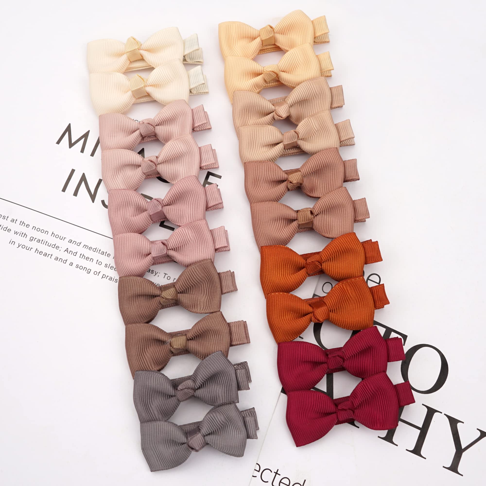 **70PCS CLLOT Baby Hair Clips for Girls - 2 Inch Tiny Alligator Clips with Fully Lined Bows, Soft Hair Pins for Infants & Toddlers (35 Pairs) - Perfect for Daily Wear, Parties, and Photo Shoots**