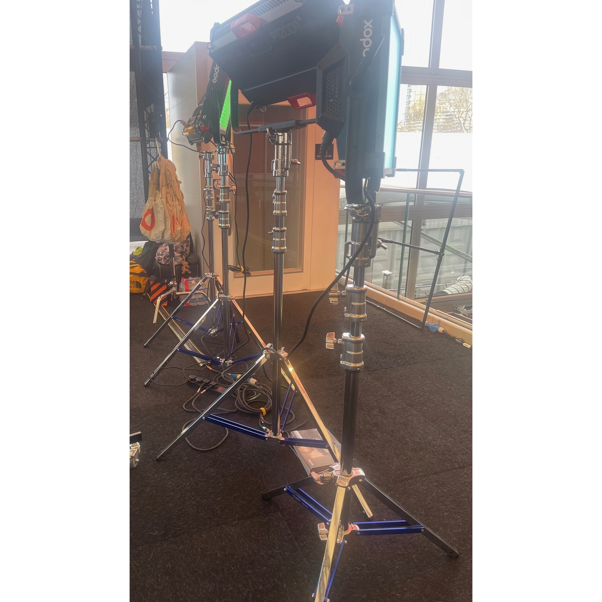 322cm Dual Riser Stainless Steel Junior Pin Combo Stand with Leveling Leg - Perfect for Bowling Alley, Home Practice & Tournament Use