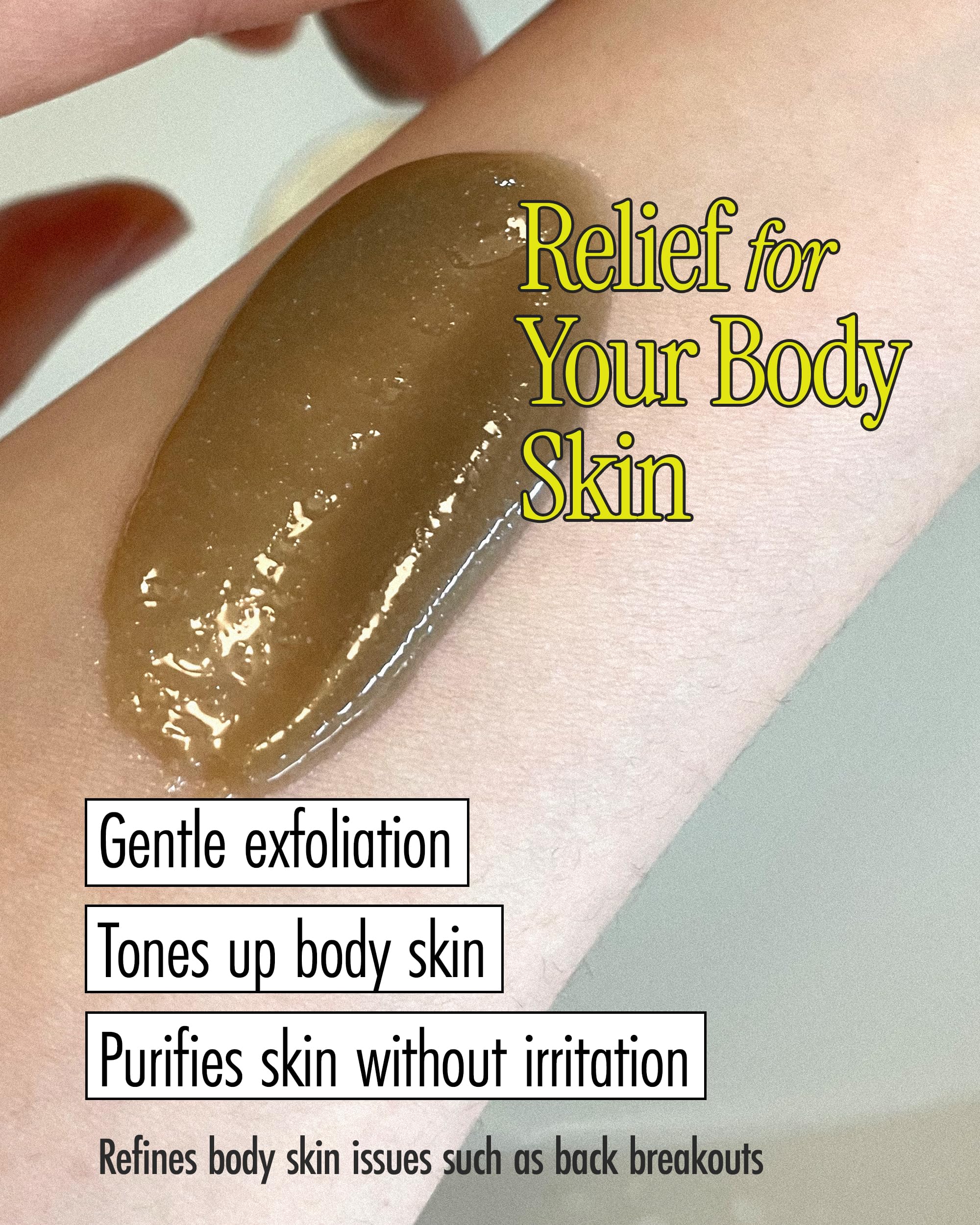 Korean Brown Sugar Body Scrub - Exfoliating Body Wash for Ingrown Hair & Razor Bumps Relief | Sensitive Skin Care After Waxing & Shaving | Feminine Wash for Smooth Skin (6.34 fl oz) | Perfect for Post-Hair Removal Care & Daily Body Exfoliation